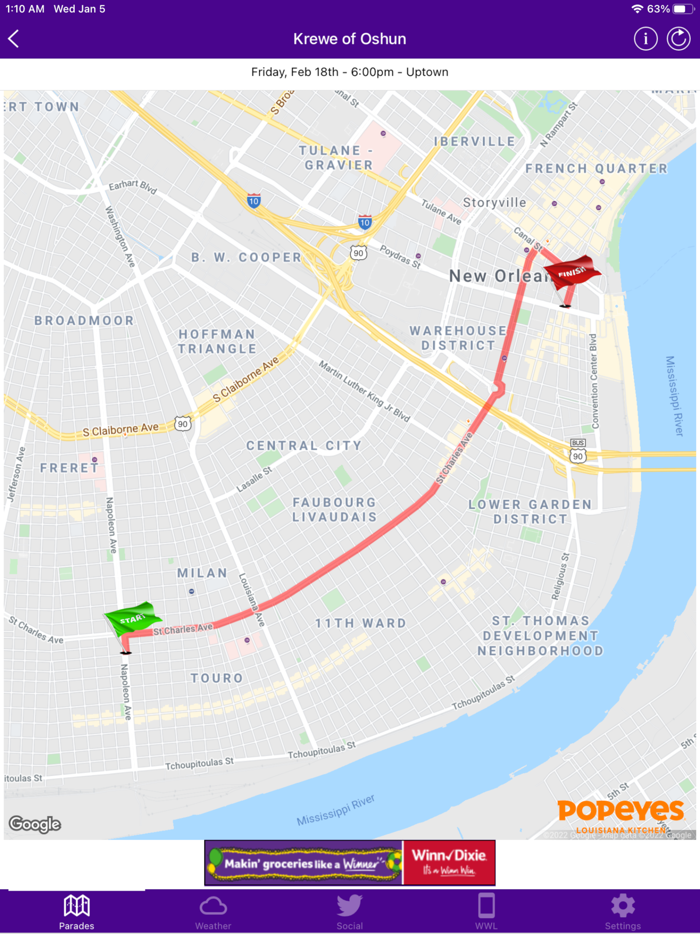 WWL Mardi Gras Parade Tracker