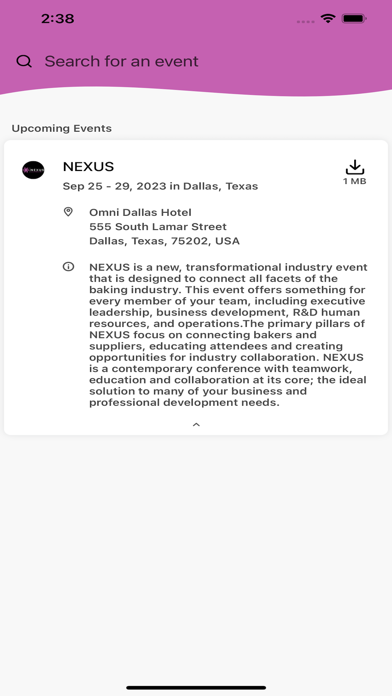 Nexus Event Screenshot