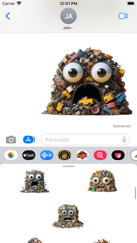 #6. Trash Pile Stickers (iOS) Podle: Paul Scott