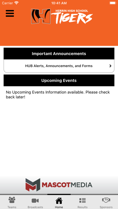 Herrin Tigers Athletics Screenshot