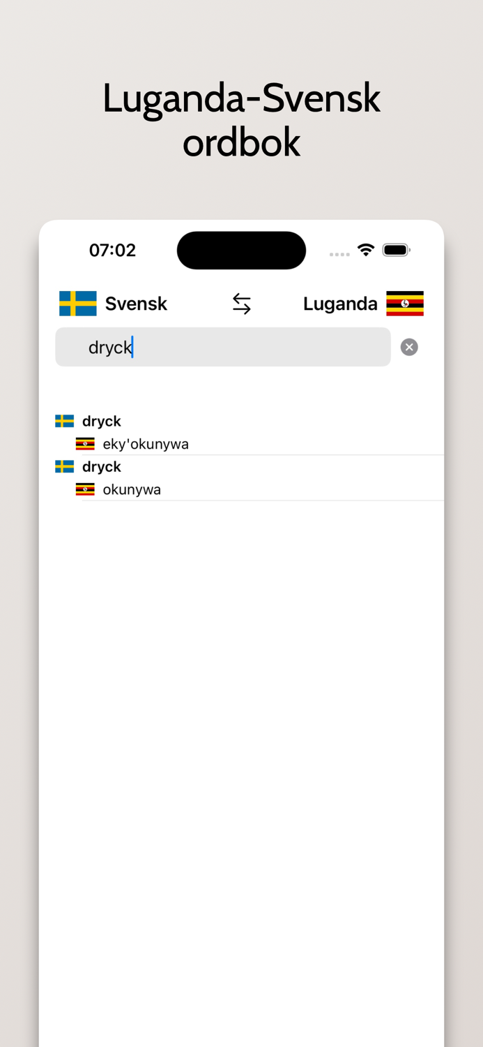 Luganda-Svensk ordbok