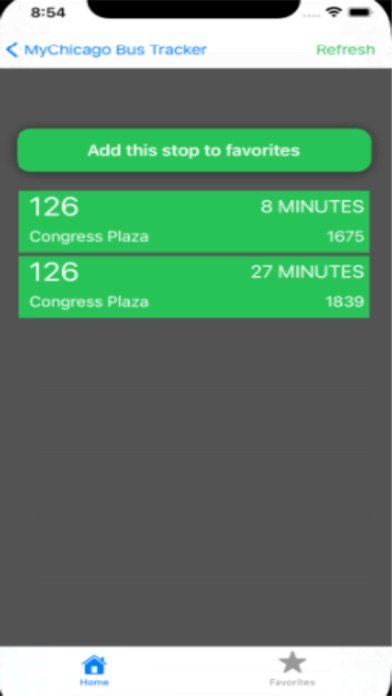 MyChicago Bus Tracker Screenshot
