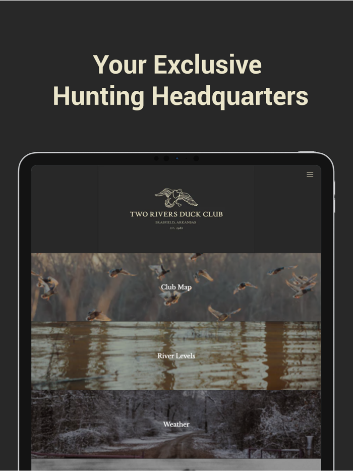 Two Rivers Duck Club app