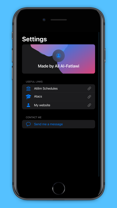 Atilim Schedule Screenshot