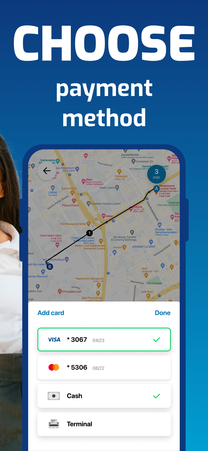 HOP IN Book Taxi Switzerland