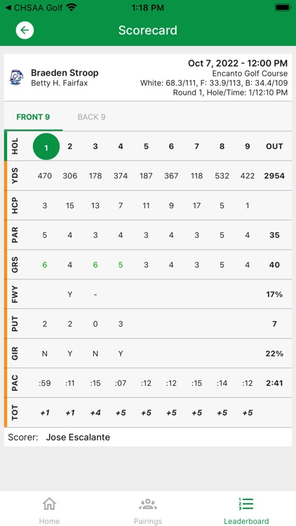 CIF-CS Golf screenshot-5