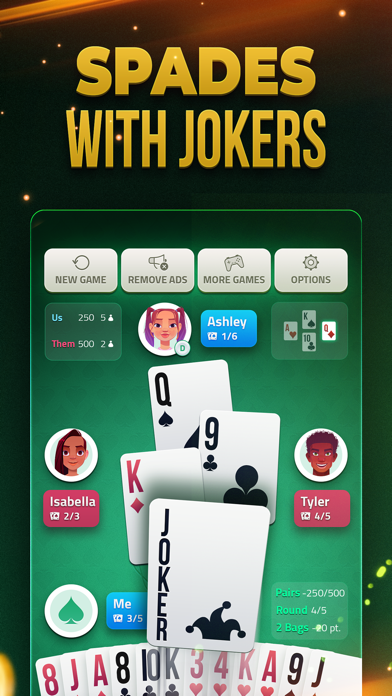Spades Offline - Card Game Screenshot