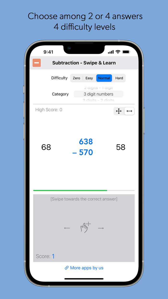 Subtraction - Swipe and Learn