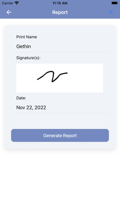 Facilities Compliance App Screenshot