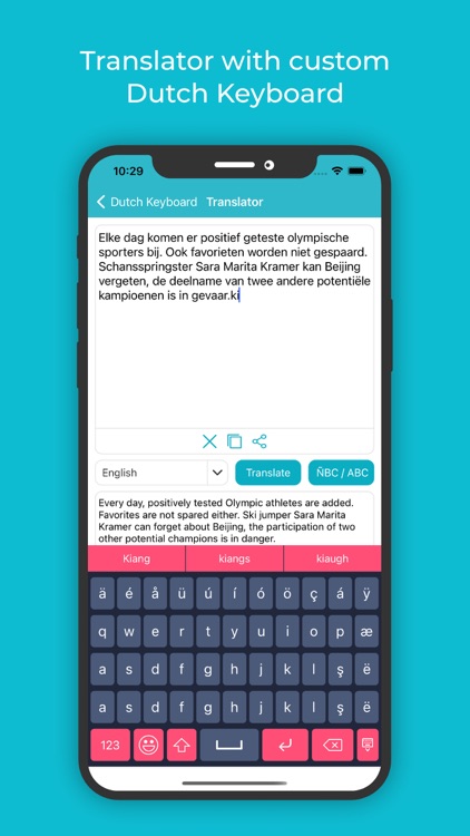 Dutch Keyboard: Translator