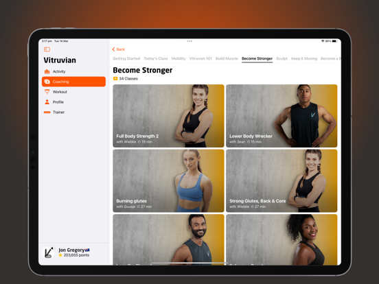 Vitruvian iPad screenshot 2 - Health & Fitness app