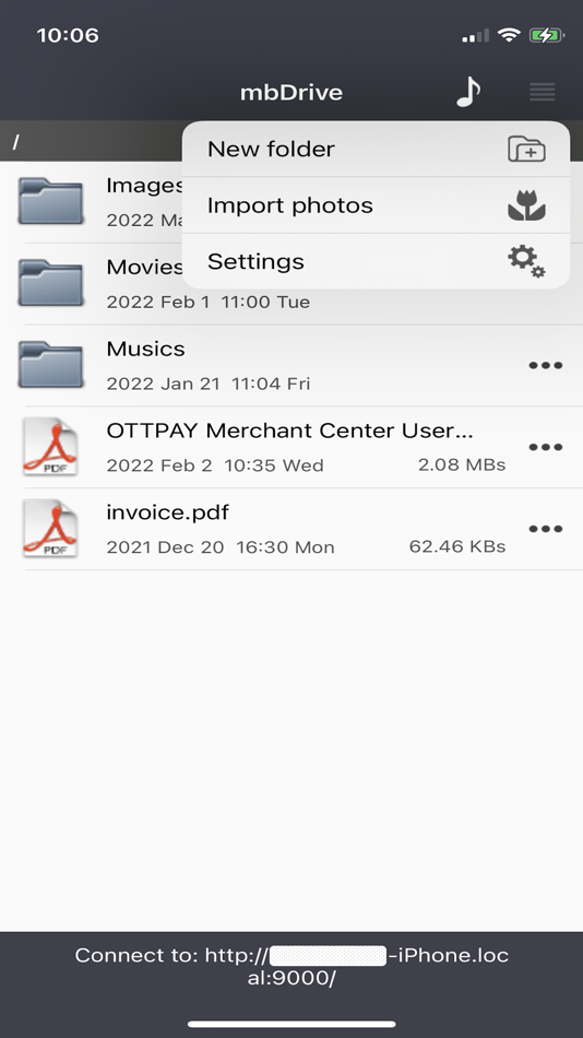 #2. mbDrive Lite - WiFi flash disk (iOS) Podle: Haw-Yuan Yang