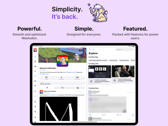 Manny - for Mastodon