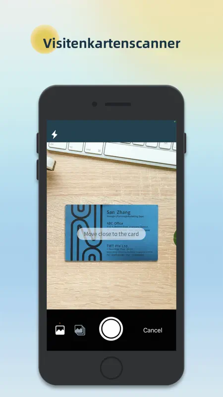 Visitenkarten Scanner-OCR Card screenshot 1 of 5