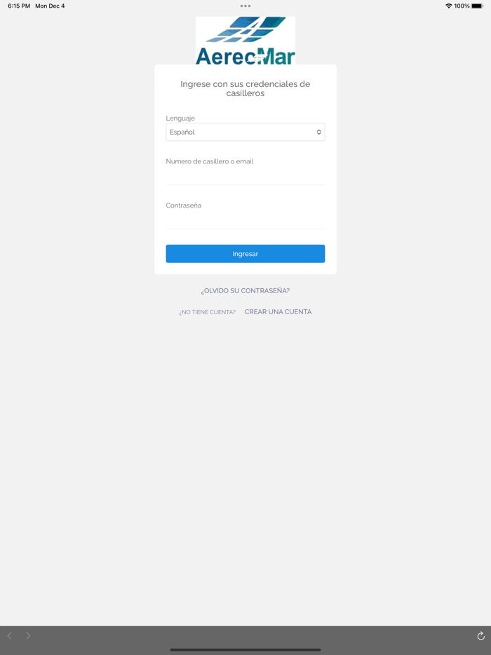 AereoMar App de Casilleros