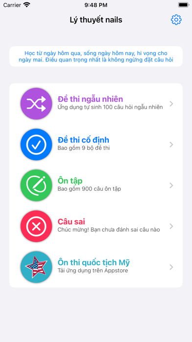 900 Câu Hỏi Lý Thuyết Nails Screenshot