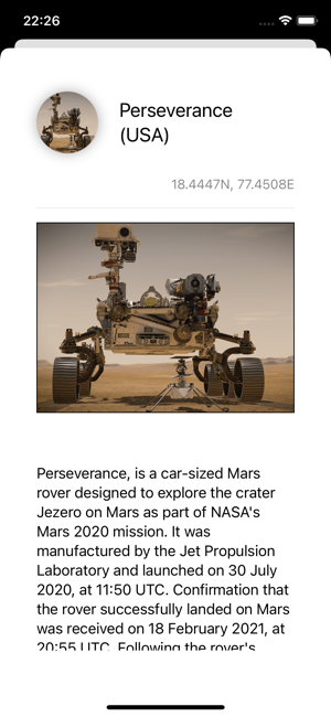 Mars Info Screenshot