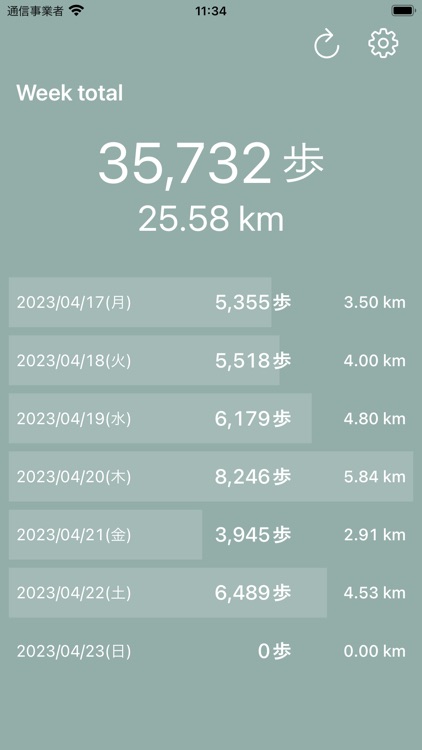 週間歩数計