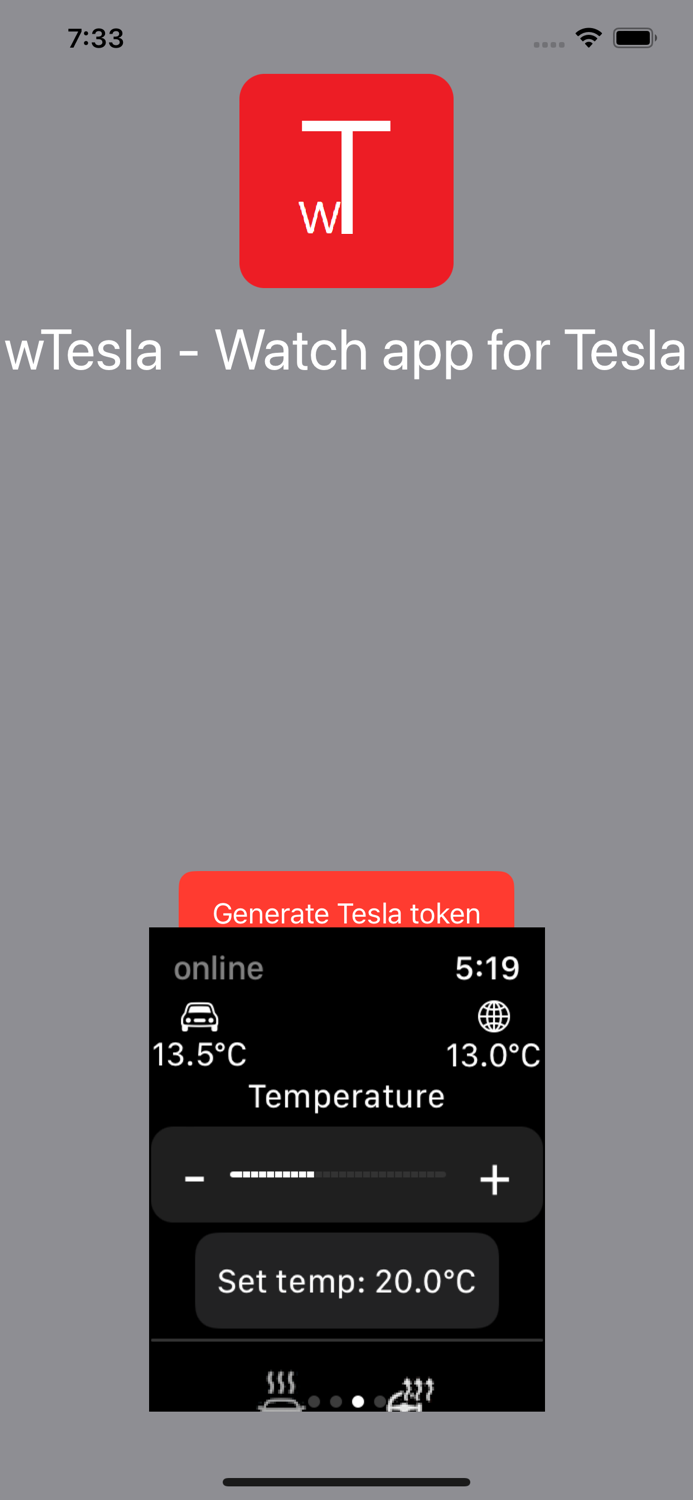 wTesla - Watch app for Tesla