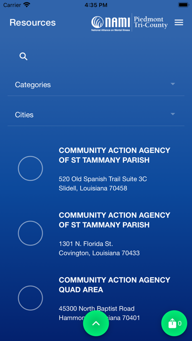 NAMI Piedmont Screenshot