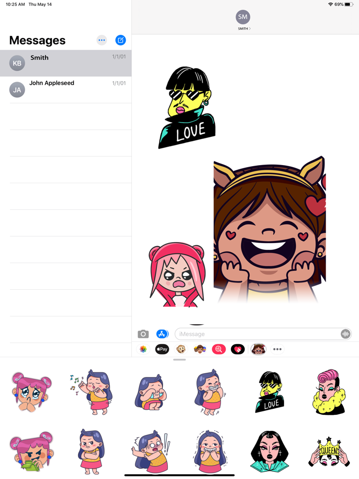 Naughty Girl Stickers