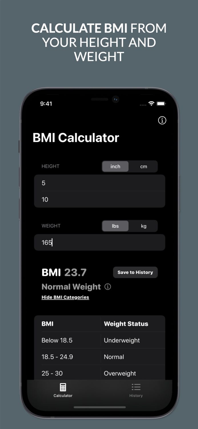 BMI Calculator  Tracker