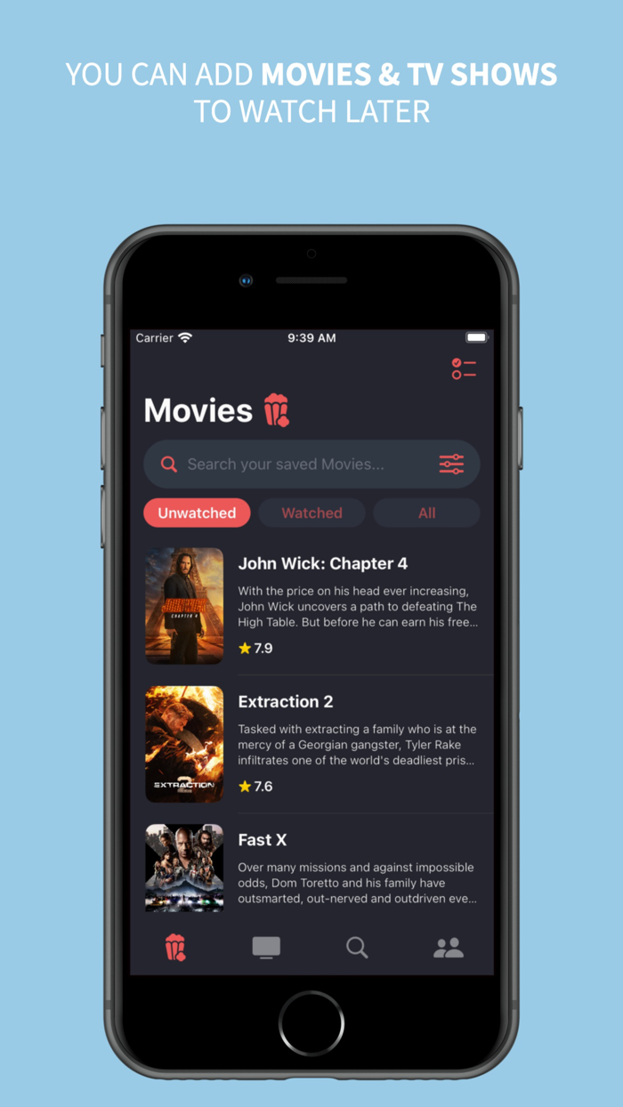 Watchlist Movie and TV Shows