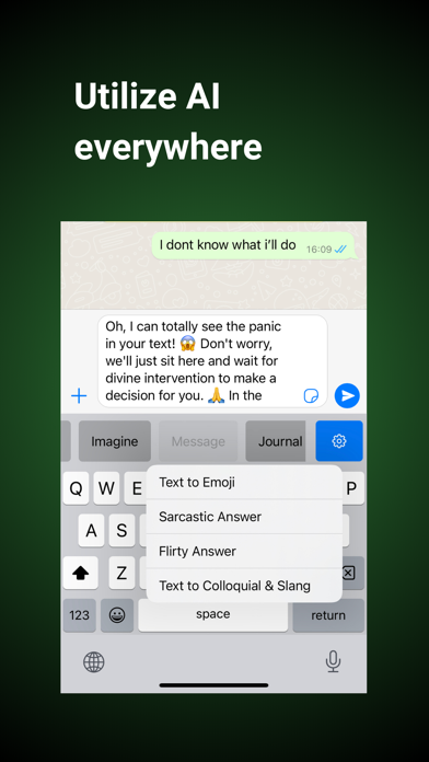 AI chat & AI art: X Keyboard Screenshot