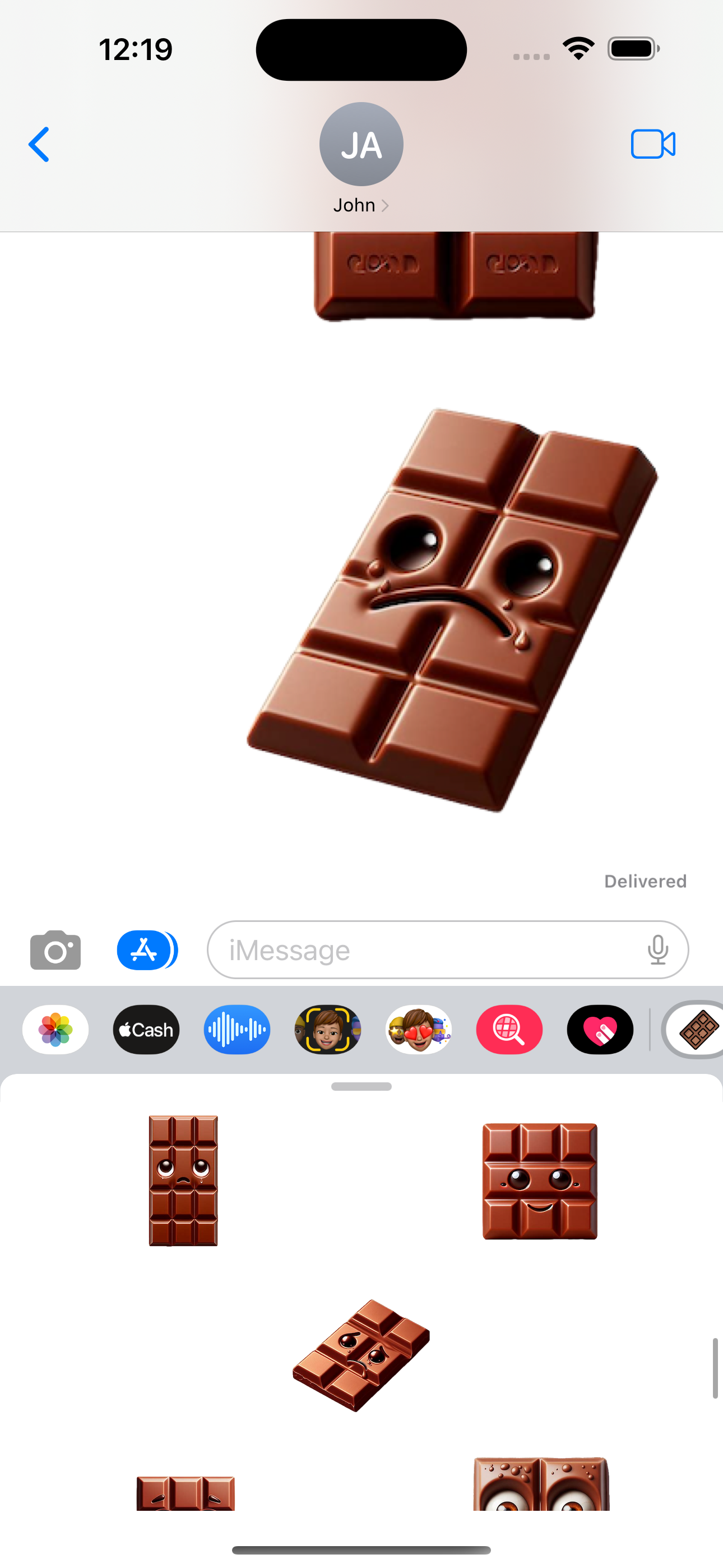 Chocolate Bar Stickers