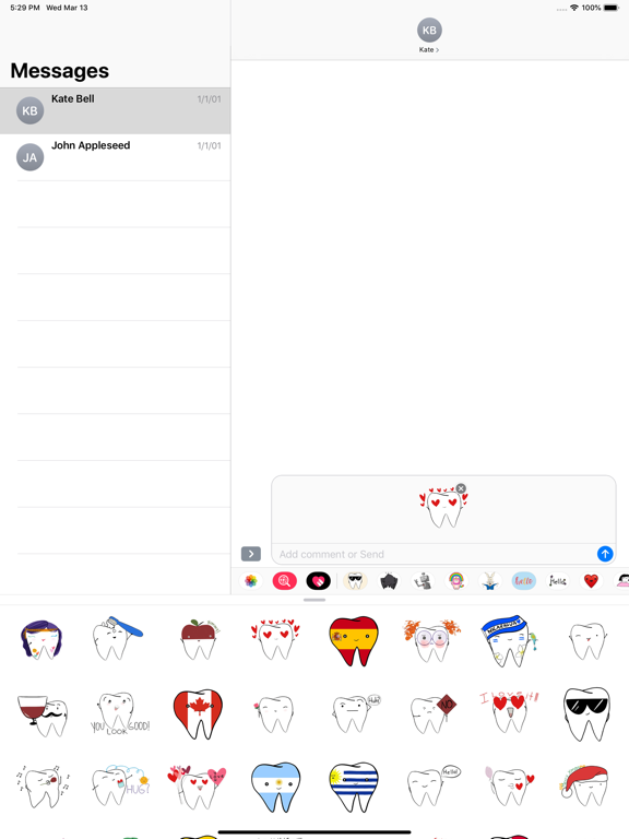 Screenshot #5 pour Teeth Emojis & Smiley stickers