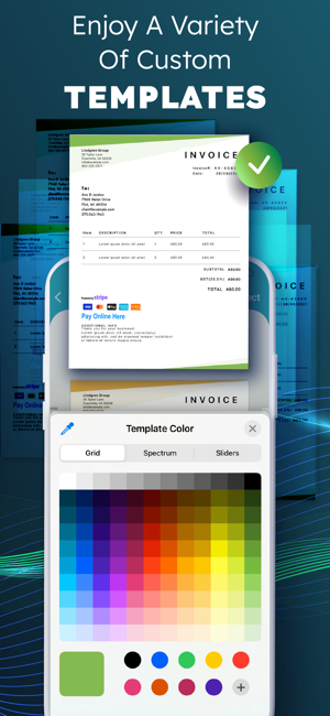 ‎Factures - Captura de pantalla de l'aplicació Invoice Maker