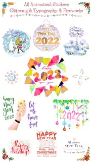 happy new year 2022 - animated iphone screenshot 1