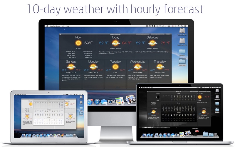 Weather Dock：1時間毎の天気予報 screenshot1