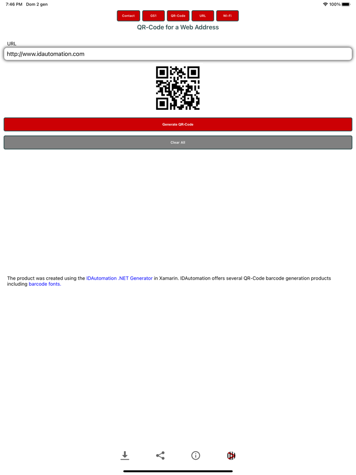 QR-Code Contact Info Generator