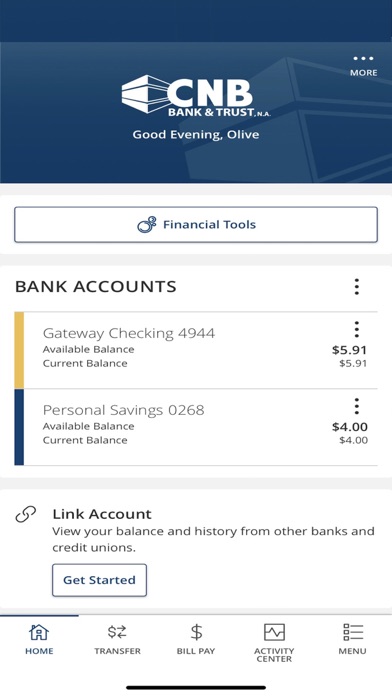 CNB Bank & Trust Screenshot
