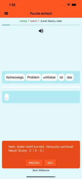 Game screenshot Sentence puzzle German hack
