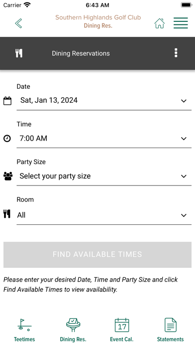 Southern Highlands Golf Club Screenshot