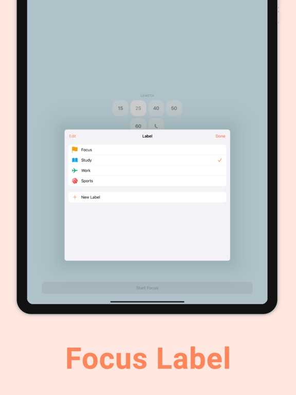 Tommo: Focus & Pomodoro Timer iPad screenshot 4 - Productivity app