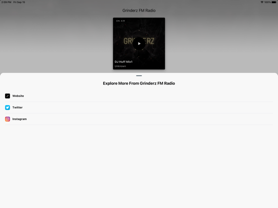 Grinderz FM iPad screenshot 3 - Music app