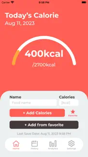 calorie-log iphone screenshot 1