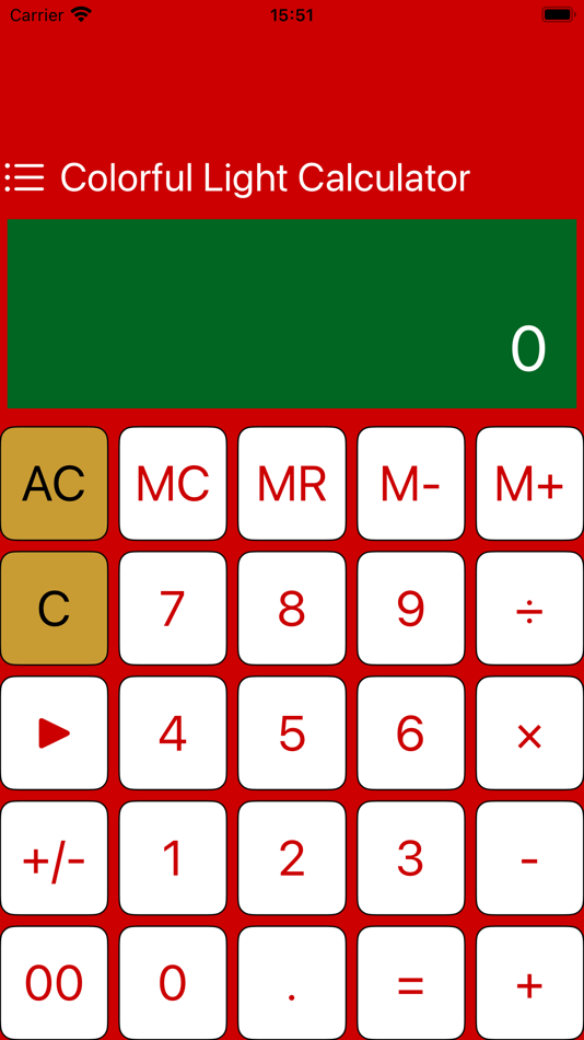 #4. Colorful Light Calculator (iOS) 由: Michinori Amemori