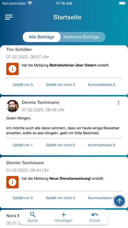 momikom Mitarbeiter-App