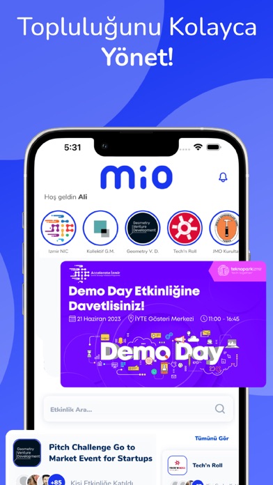 mio: Etkinliklere Kolayca Eriş Screenshot