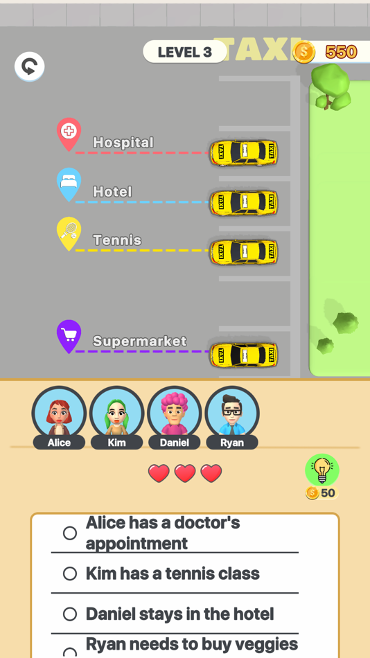 #5. Taxi Order: Logic Puzzle! (iOS) 由: Buket Zehir