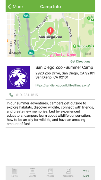 San Diego Zoo Education Screenshot