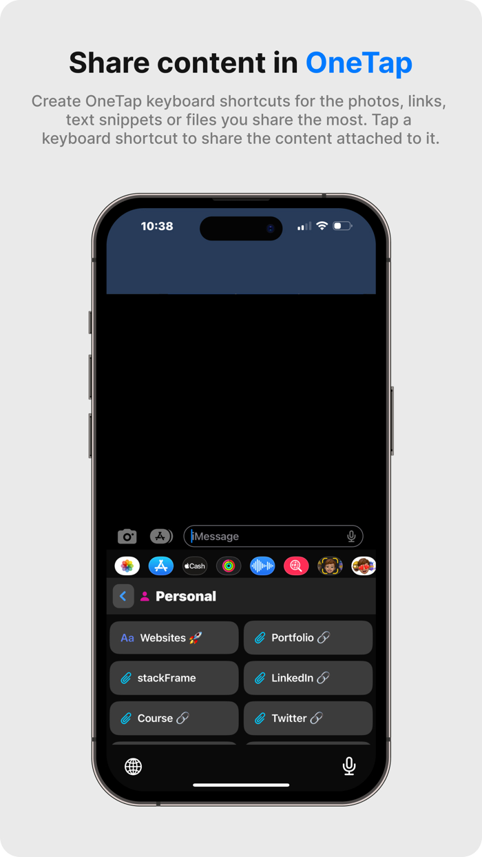 Keyboard Shortcuts - OneTap