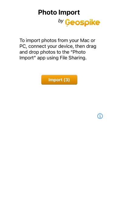 Photo Import Screenshot