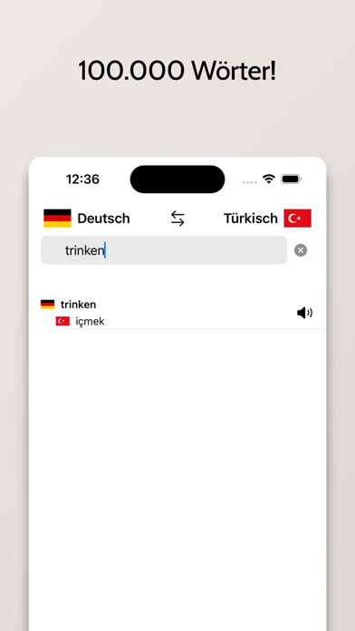 Türkisch/Deutsch Wörterbuch Screenshot