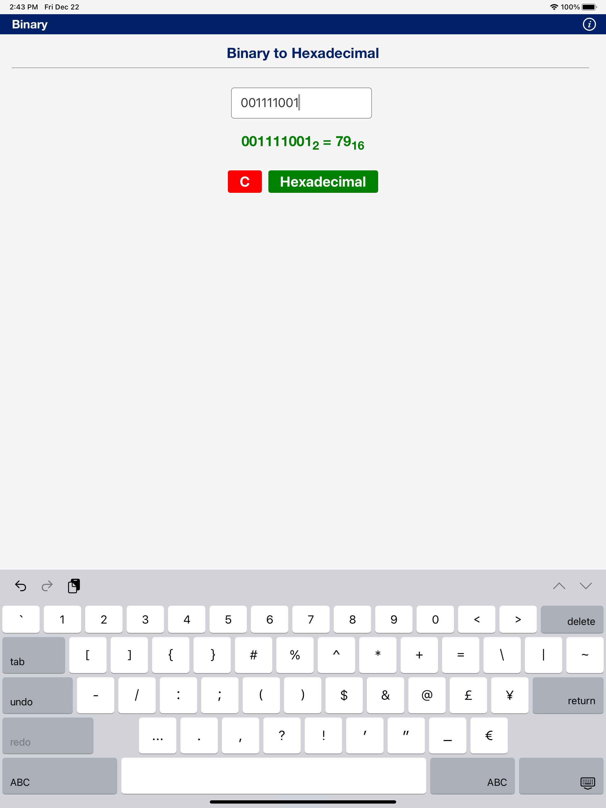 Binary Calculator