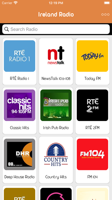 Live Ireland Radio Stations Screenshot